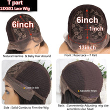 Load image into Gallery viewer, RULINDA Lace Front Human Hair Wigs Highlight Ombre Curly Brazilian Non-Remy Hair Lace Wigs 180% Density