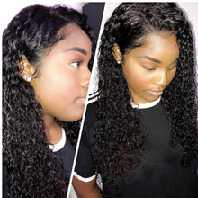 Load image into Gallery viewer, lace front human hair wigs for Black Women deep wave curly hd frontal bob wig brazilian afro short long 30 inch water wig full