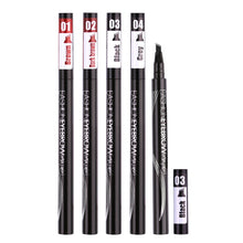 Load image into Gallery viewer, Waterproof Natural Eyebrow Pen Four-claw Eye Brow Tint Makeup three Colors Eyebrow Pencil Brown Black Grey Brush Cosmetics
