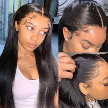 Load image into Gallery viewer, 13x6 Lace Frontal Wig HD Lace Front Human Hair Wigs For Women Malaysian Straight Human Hair Wigs Transparent Lace Frontal Wigs