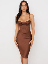 Load image into Gallery viewer, High Quality Satin Bodycon Dress Women Party Dress 2022 New Year Dress Green Bodycon Dress Celebrity Evening Club Dress XL