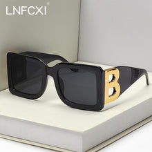 Load image into Gallery viewer, LNFCXI 2021 New Fashion Oversized The Letter B Square Luxury Trend Sunglasses Women Men Retro rectangle sunglasses gafas de sol