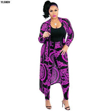 Load image into Gallery viewer, Two Piece Set Print African Dresses for Women Dashiki Plus Size Clothes Ankara Long Dress Suit Bazin Robe Africaine Femme 2019 - Bianca's hair and beauty supply