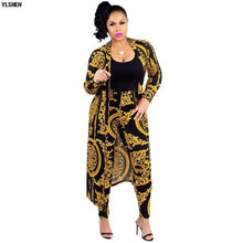 Load image into Gallery viewer, Two Piece Set Print African Dresses for Women Dashiki Plus Size Clothes Ankara Long Dress Suit Bazin Robe Africaine Femme 2019 - Bianca's hair and beauty supply