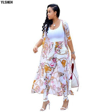 Load image into Gallery viewer, Two Piece Set Print African Dresses for Women Dashiki Plus Size Clothes Ankara Long Dress Suit Bazin Robe Africaine Femme 2019 - Bianca's hair and beauty supply