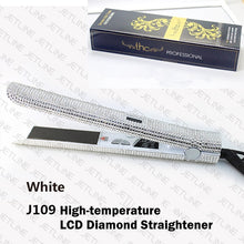 Load image into Gallery viewer, Hair Flat Iron Straightener 2 in 1 Hair Curling Straightening Flat Iron Curler Sparkling Crystal Rhinestones Bling Straightener - Bianca's hair and beauty supply