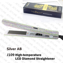 Load image into Gallery viewer, Hair Flat Iron Straightener 2 in 1 Hair Curling Straightening Flat Iron Curler Sparkling Crystal Rhinestones Bling Straightener - Bianca's hair and beauty supply