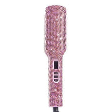 Load image into Gallery viewer, 230C Professional Hair Straightener Rhinestones Flat Iron Hand Made Crystal Diamond With LCD Display Sparkling Titanium Plate - Bianca's hair and beauty supply