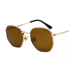 Load image into Gallery viewer, 2021 Square Sunglases Men Hexagon Sun glasses Mannen Women Metal Frame Fishing Glasses Gold gray Eyewear lentes de sol hombre - Bianca's hair and beauty supply
