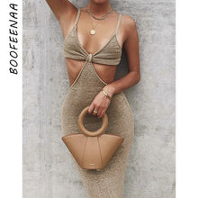 Load image into Gallery viewer, BOOFEENAA Vacation Knitted Maxi Dresses for Women Summer 2021 Elegant Sexy Party Cut Out Backless Bodycon Dress C69-BH27 - Bianca's hair and beauty supply