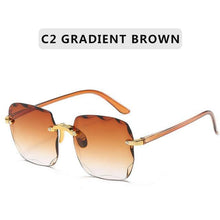 Load image into Gallery viewer, 2021 Square Rimless Sunglasses Women Luxury Brand Designer Summer Red Glasses Fashion Sun glasses For Men UV400 Shades Oculos - Bianca's hair and beauty supply