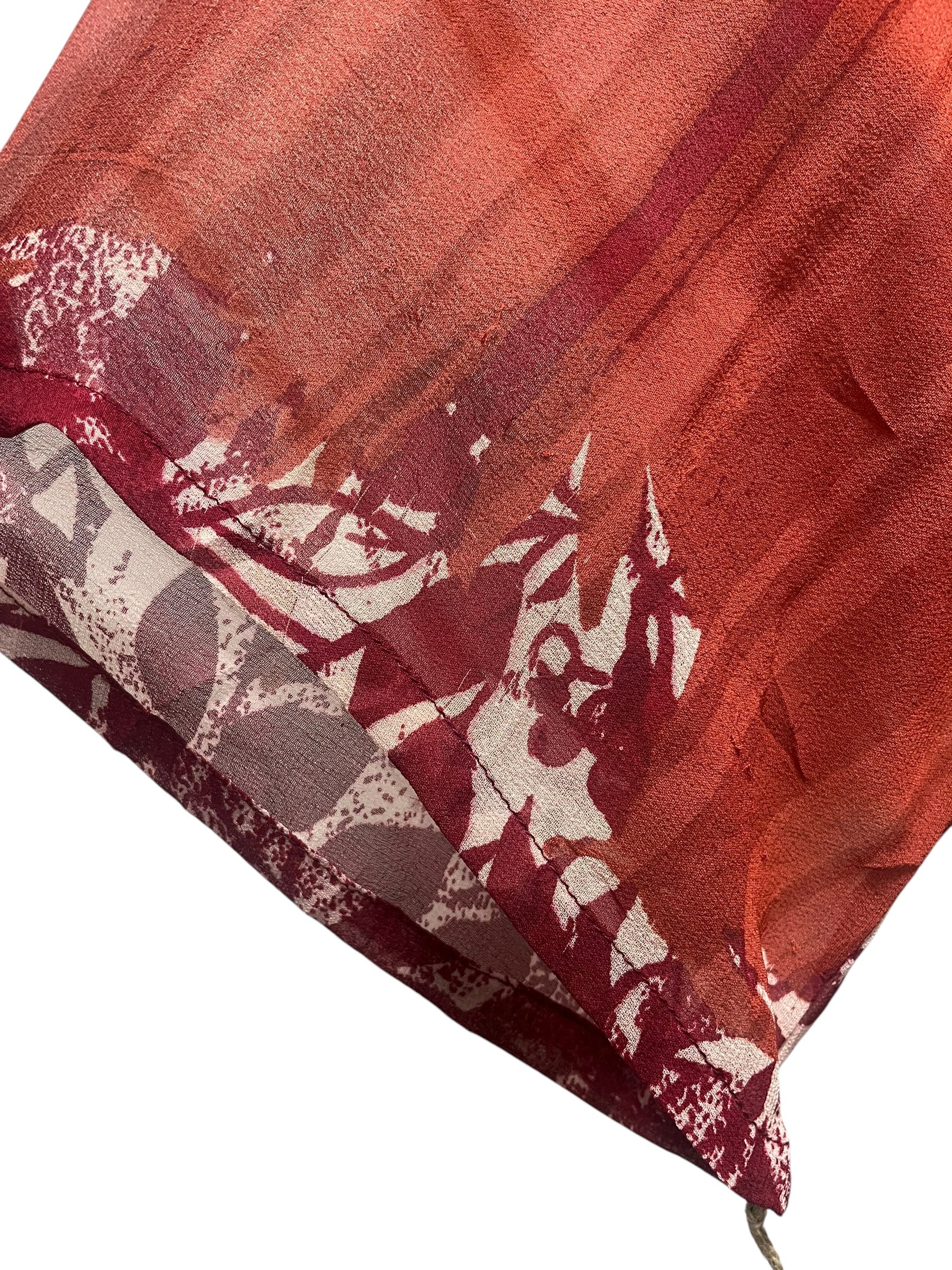 FINAL SALE PRG5704 Sheer Avatar Pure Silk Side Slit Top