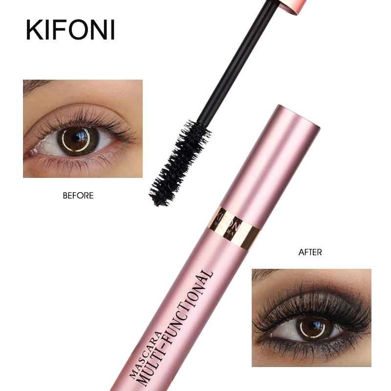 KIFONI Makeup 4D Silk Fiber Lash Mascara Waterproof Rimel Mascara Eyelash Extension Black Thick Lengthening Eye Lashes Cosmetics