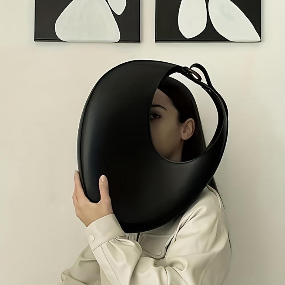 Women's Hobo Bag Black One Size Faux Leather