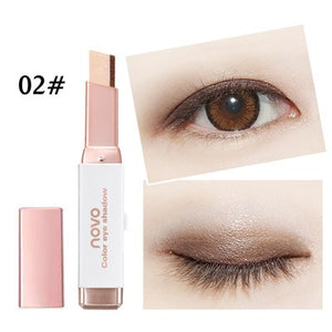 Eyeshadow Stick Stereo Gradient Shimmer Double Color Cream Pen Eye Makeup Cosmetics Tool