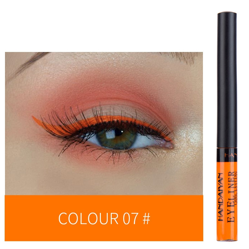 HANDAIYAN 12 Color Liquid Eyeliner Waterproof Long Lasting Sexy Charming Soft Sponge Eye Liner Pencil Eye Cosmetics TSLM1