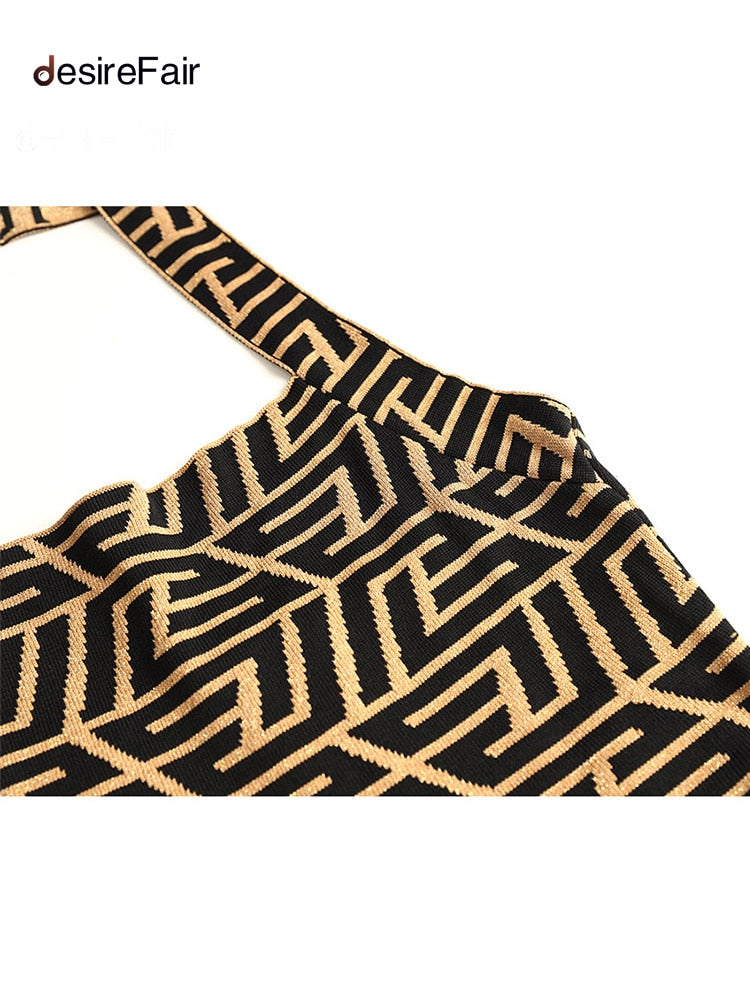 desireFair 2023 Sexy Street Style Fashion Design Hanging Neck Smocked Slim Type Summer Women Wear Sleeveless Square Neck Dresses