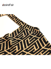 Load image into Gallery viewer, desireFair 2023 Sexy Street Style Fashion Design Hanging Neck Smocked Slim Type Summer Women Wear Sleeveless Square Neck Dresses
