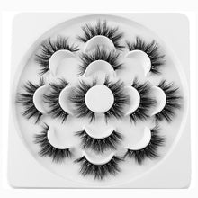 Load image into Gallery viewer, 7 Pairs 3D Mink Hair False Eyelashes 25mm Lashes Thick Long Wispy Fluffy Handmade False Eyelashes
