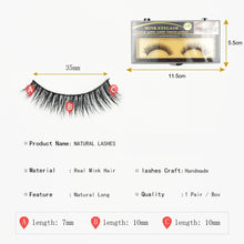 Load image into Gallery viewer, 1Pair Mink Lashes 3D Mink  Long False Eyelashes Natural Lightweight Mink Eyelashes

