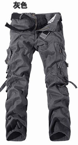 Military Tactical pants men Multi-pocket washed overalls men loose cotton pants male cargo pants for men trousers,size 28-42