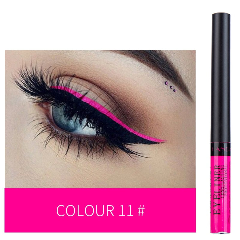 HANDAIYAN 12 Color Liquid Eyeliner Waterproof Long Lasting Sexy Charming Soft Sponge Eye Liner Pencil Eye Cosmetics TSLM1