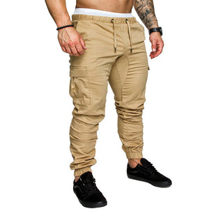 Autumn Men Pants Hip Hop Harem Joggers Pants New Male Trousers Mens Joggers Solid Multi-pocket Pants Sweatpants