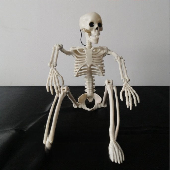 Halloween Skeleton Decor Adjustable Flexible Joints White PP Plastic
