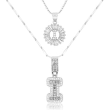 Load image into Gallery viewer, 14k Gold-Plated Layered Necklace Set with Diamond Initial Pendants – Elegant Jewelry for Personal Style
