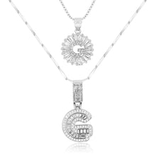 Load image into Gallery viewer, 14k Gold-Plated Layered Necklace Set with Diamond Initial Pendants – Elegant Jewelry for Personal Style
