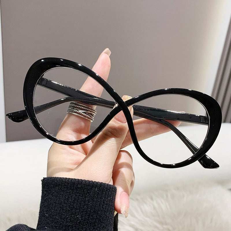 Fashion new color changing anti blue light glasses women trendy oval color contrast stitching glasses frame