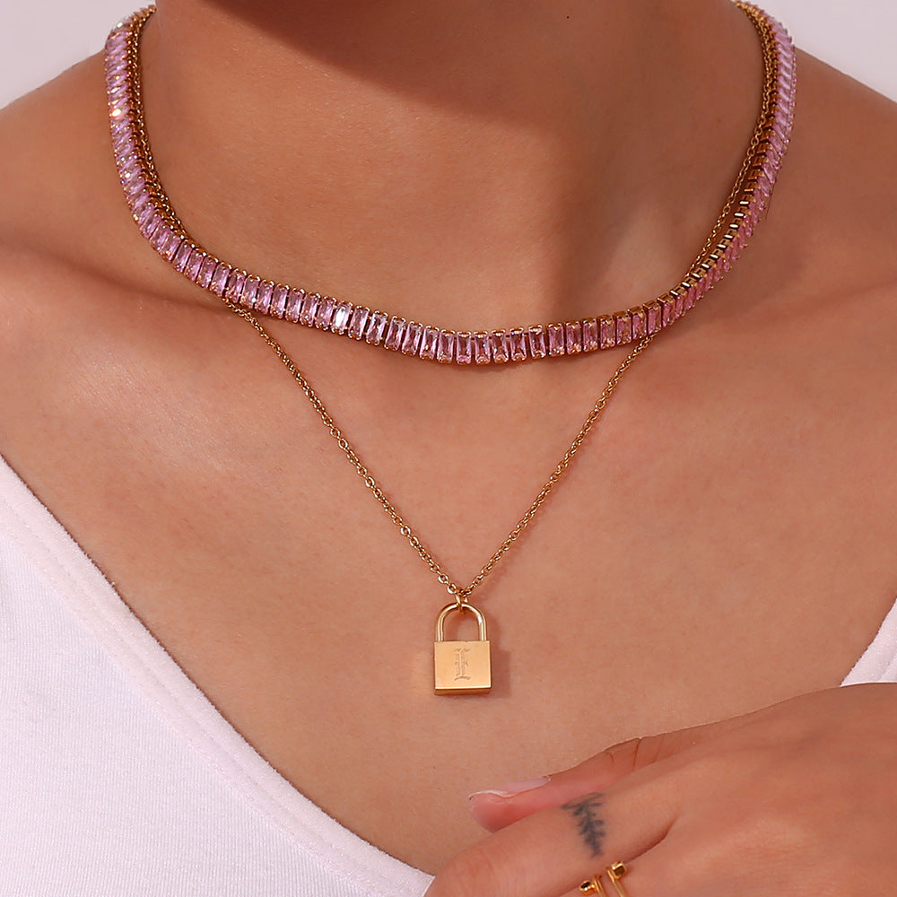 18K Gold Plated Zora Diamond Necklace with AAAAA Simulants – Hypoallergenic and Water Resistant