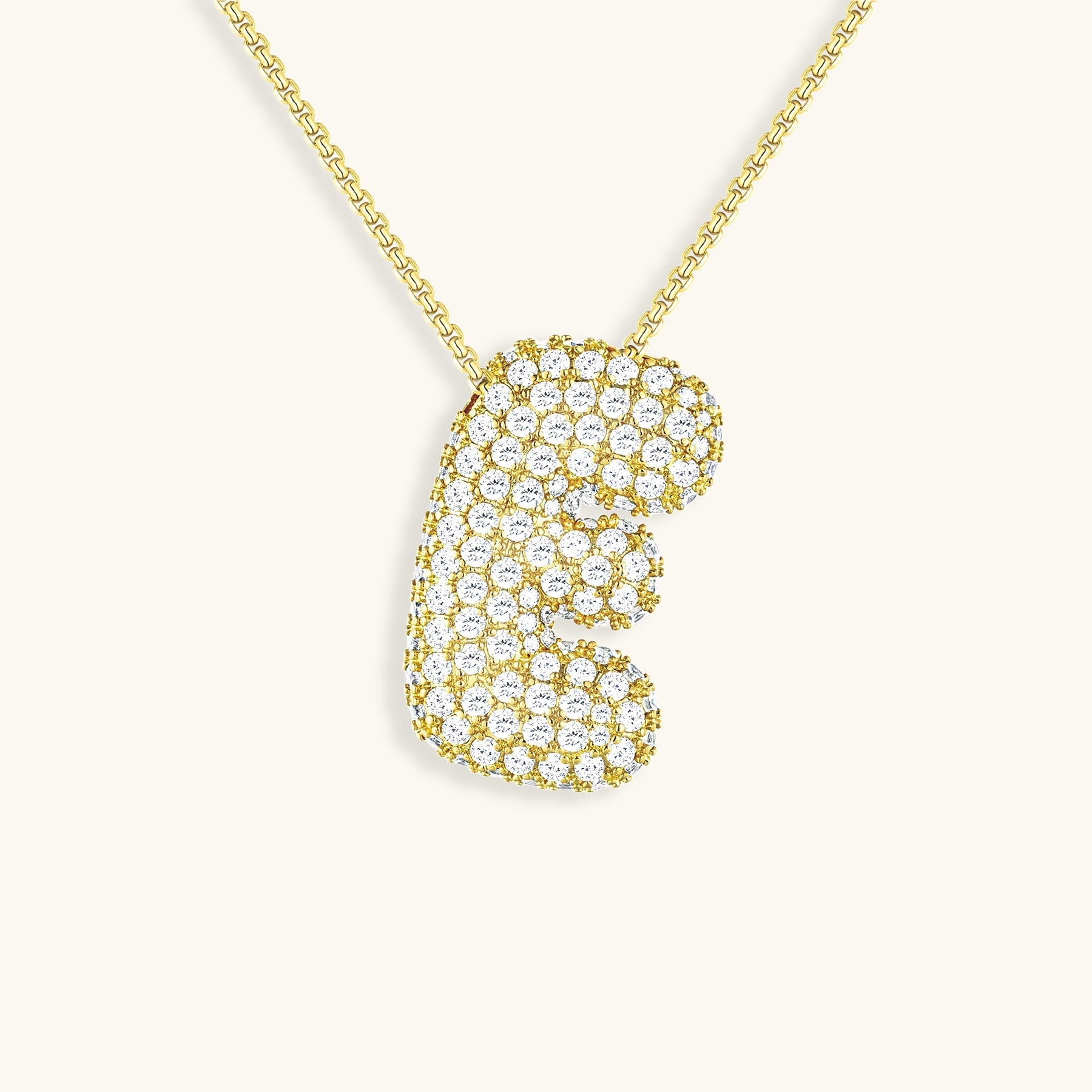 18k Gold Initial Diamond Necklace for Women – Personalized Customizable Pendant, Hypoallergenic and Waterproof