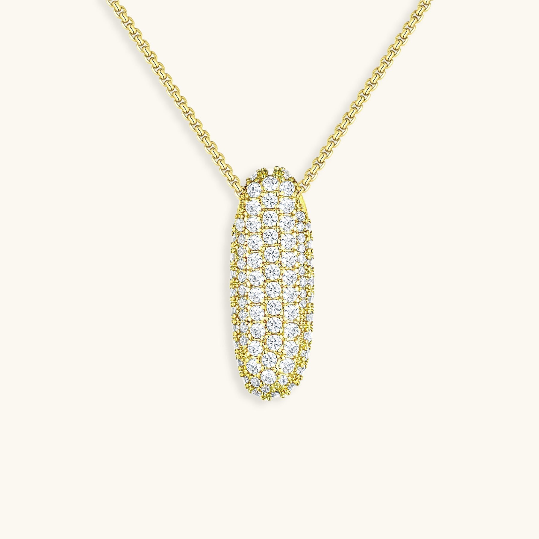 18k Gold Initial Diamond Necklace for Women – Personalized Customizable Pendant, Hypoallergenic and Waterproof