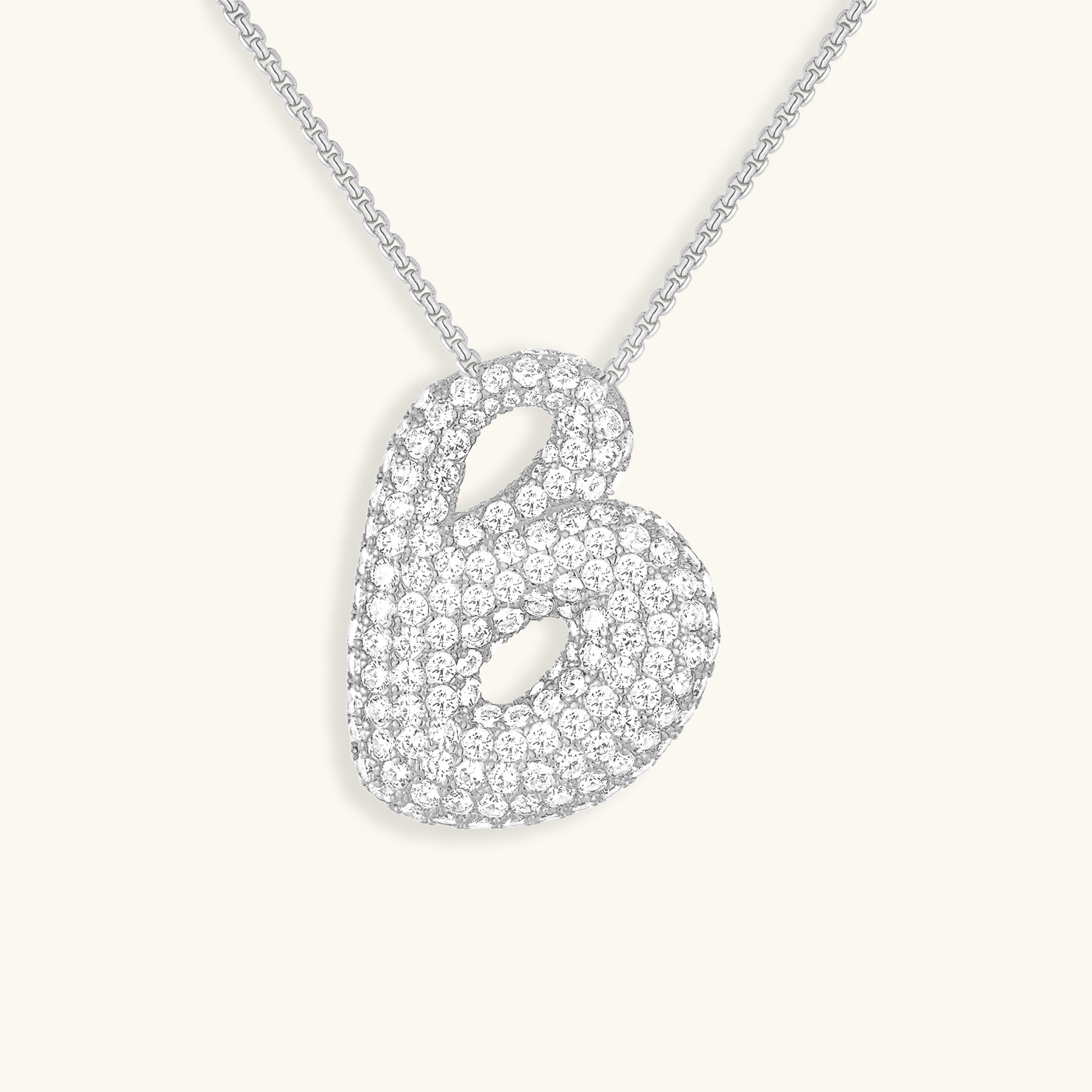 18k Gold Initial Diamond Necklace for Women – Personalized Customizable Pendant, Hypoallergenic and Waterproof