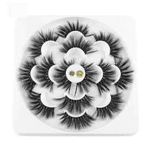 Load image into Gallery viewer, 7 Pairs 3D Mink Hair False Eyelashes 25mm Lashes Thick Long Wispy Fluffy Handmade False Eyelashes
