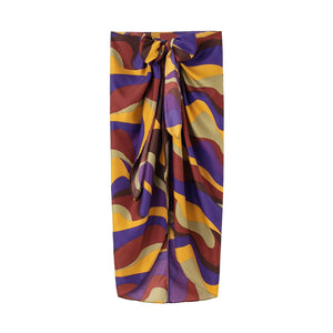 Summer New Print Knotted Fashion All-Match Sarong Skirt