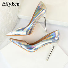 Load image into Gallery viewer, Eilyken New Women Pumps Sexy Fetish Green Red 10.5cm High Heels High Quality Patent Leather Pointed Toe Ladies Office Shoes
