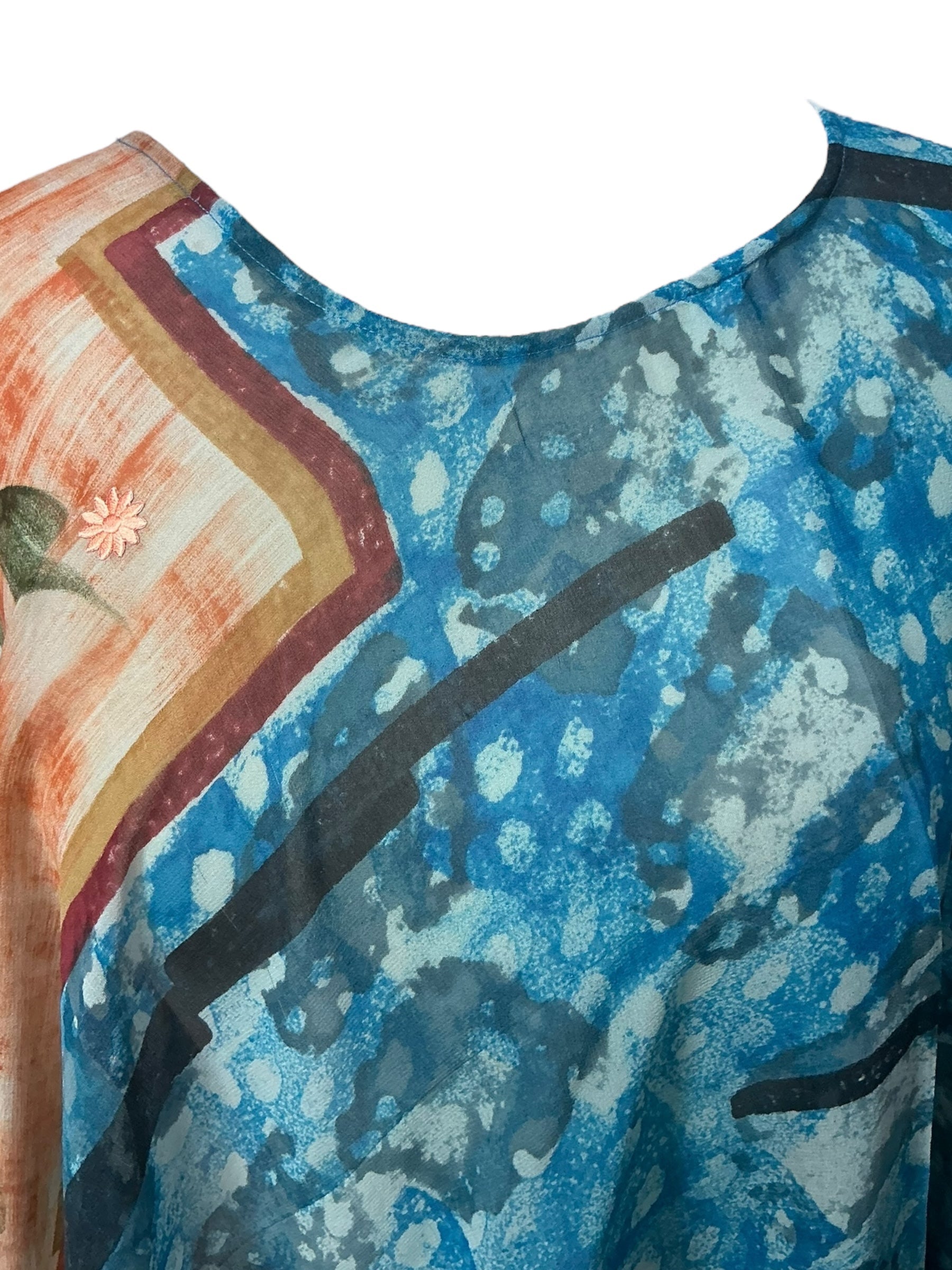 PRG7050 Sheer Avatar Pure Silk Capelet Poncho