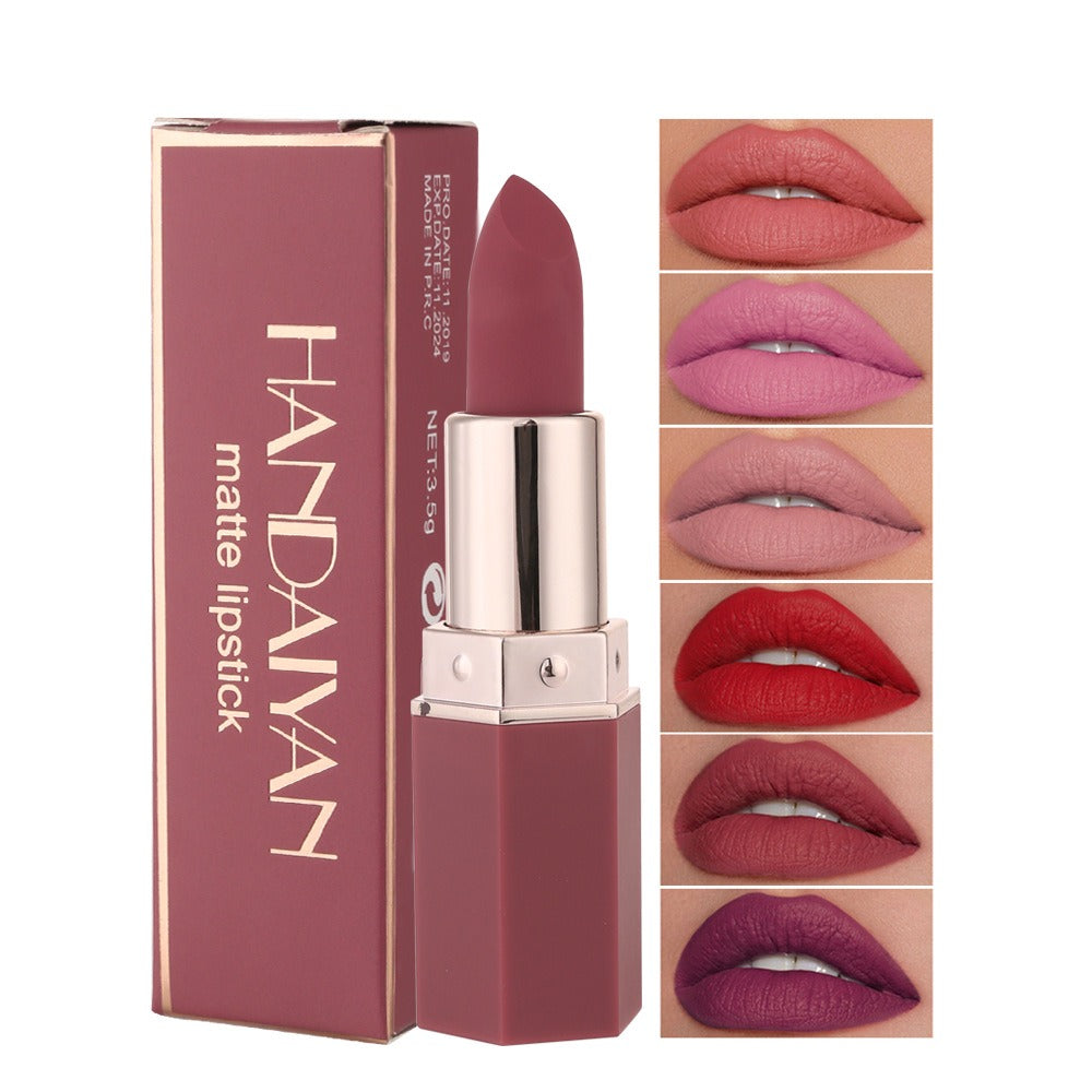 HANDAIYAN Han Daiyan Amazon Hot 6 Color Matte Moisturizing Lipstick lipstick