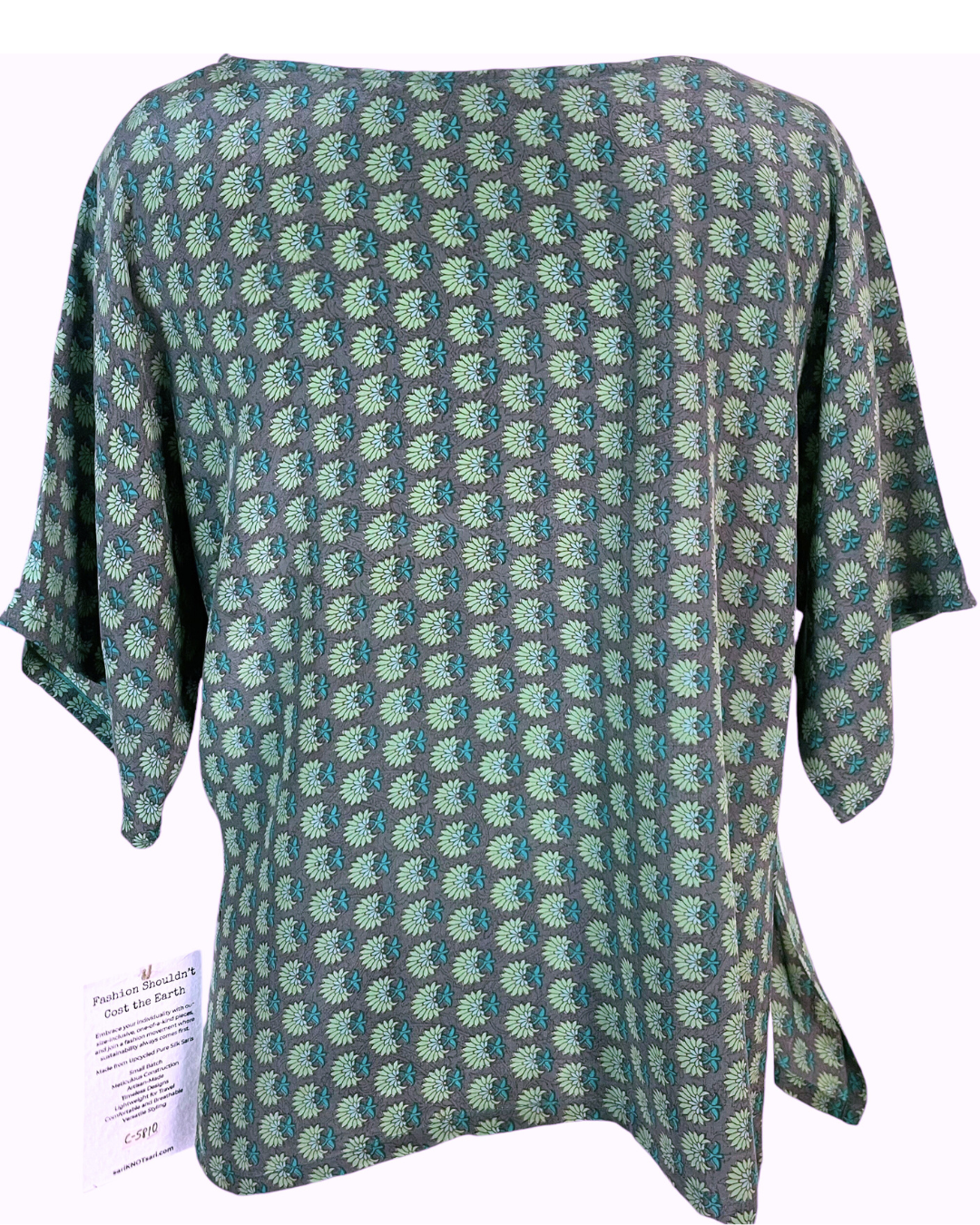 FINAL SALE PRC5810 Avatar Pure Silk Side Slit Top