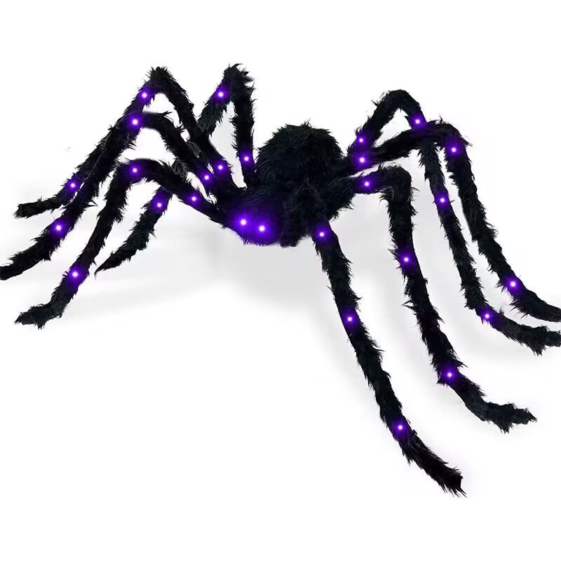 Scary Halloween Glowing Spider Decoration 50-150cm Plastic Outdoor Indoor