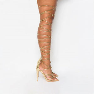 Thigh High Sandal Pumps
