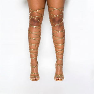 Thigh High Sandal Pumps