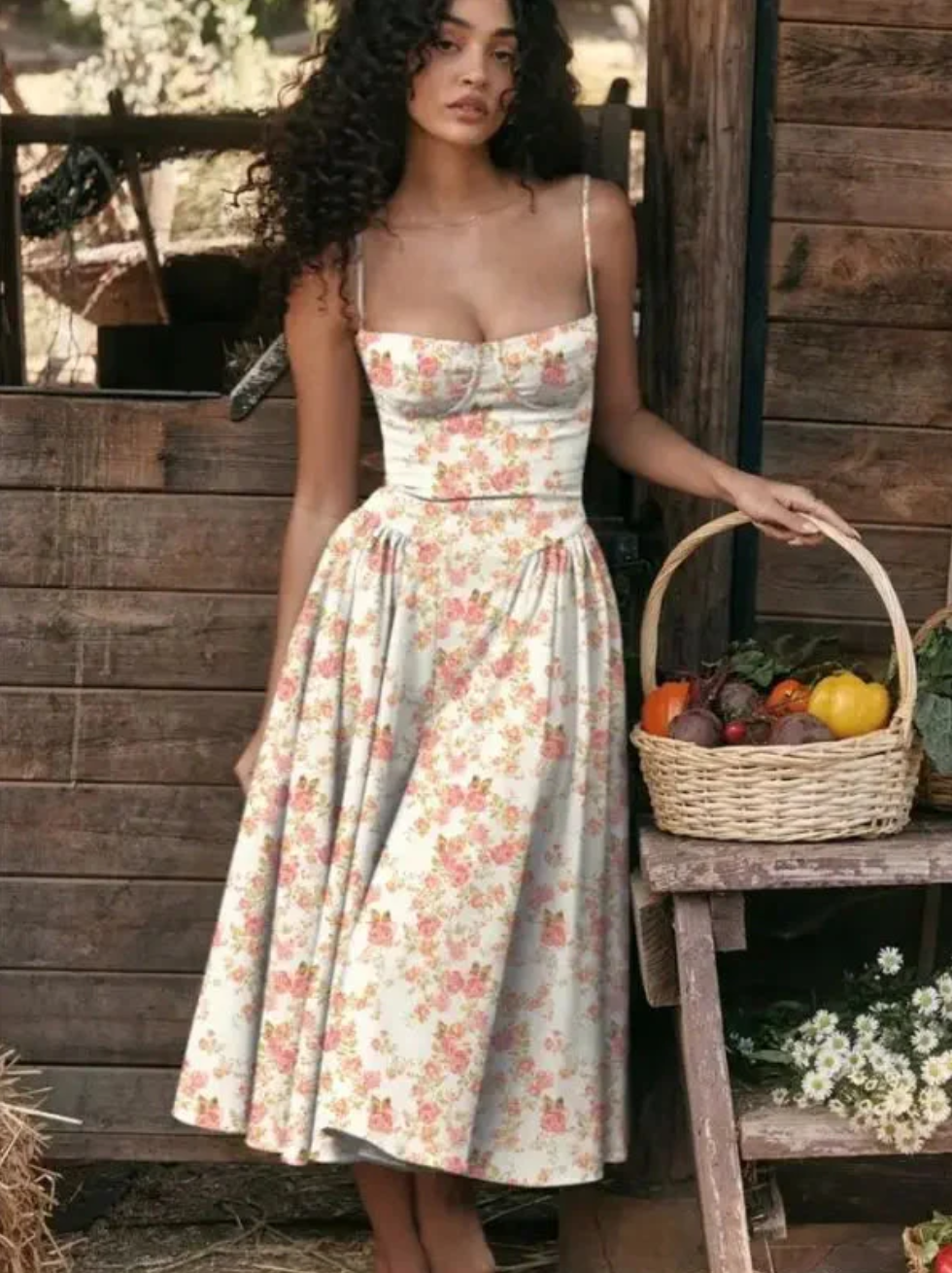 Women's Summer Dress White Lightweight Polyester V-Neck