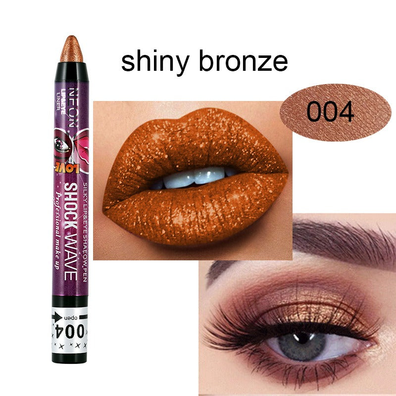 KISS SUSY 36 color eye shadow pencil stick lip pencil 2 in 1 is not easy to smudge