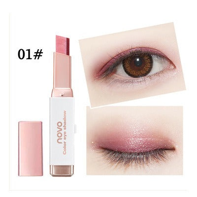 Eyeshadow Stick Stereo Gradient Shimmer Double Color Cream Pen Eye Makeup Cosmetics Tool