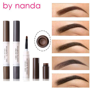 BY NANDA Tattoo Dye Cream Eyebrow Pencil Tint Waterproof with Brush Cosmetic Long Lasting Henna Eye Brow Maquiage