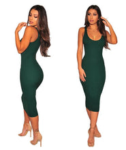 Load image into Gallery viewer, Dress  Women Maxi Thread stitching dress Long Slim  Cotton Sundress
