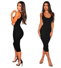 Load image into Gallery viewer, Dress  Women Maxi Thread stitching dress Long Slim  Cotton Sundress
